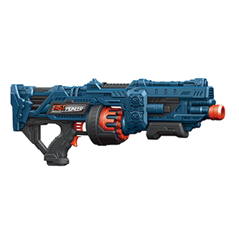Іграшковий кулемет автоматичний Blaster BIG915 барабан на батарейках з м'якими патронами