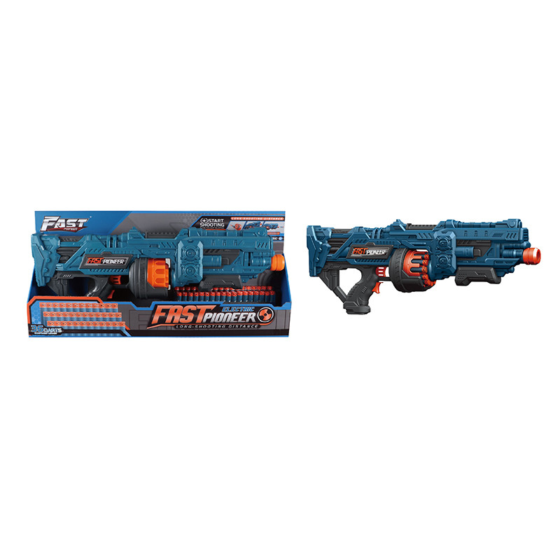 Іграшковий кулемет автоматичний Blaster BIG915 барабан на батарейках з м'якими патронами