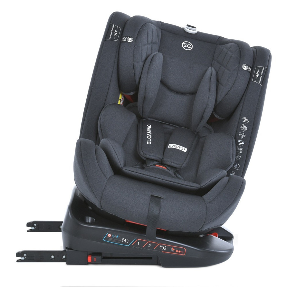Дитяче автокрісло ME 1114 EVEREST El Camino ME 1114 Dark Gray, Dark Gray