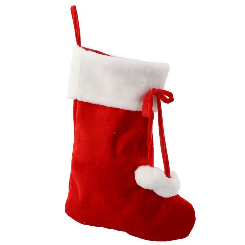 Новорічна декоративна шкарпетка Chomik 5900779900226, 46 см, червона з білим