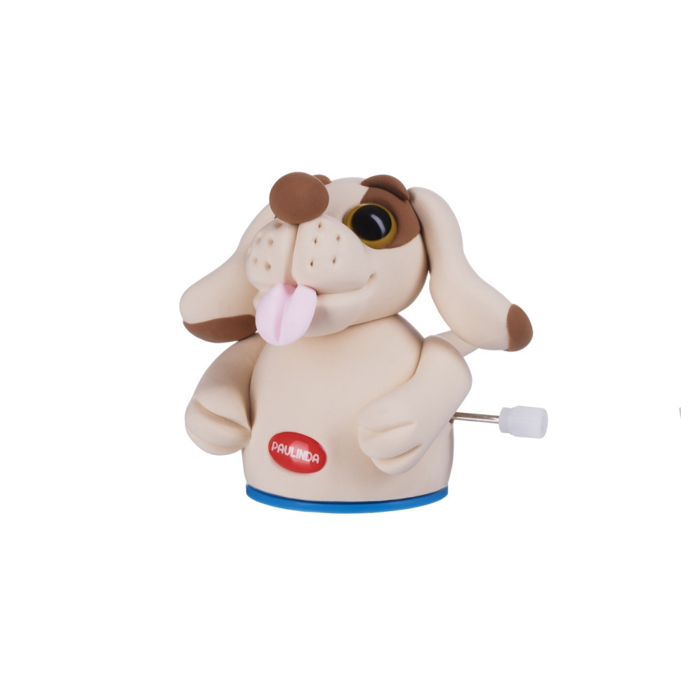Маса для ліплення Paulinda Super Dough Circle Baby Собака заводний механізм, коричнева PL-081177-6