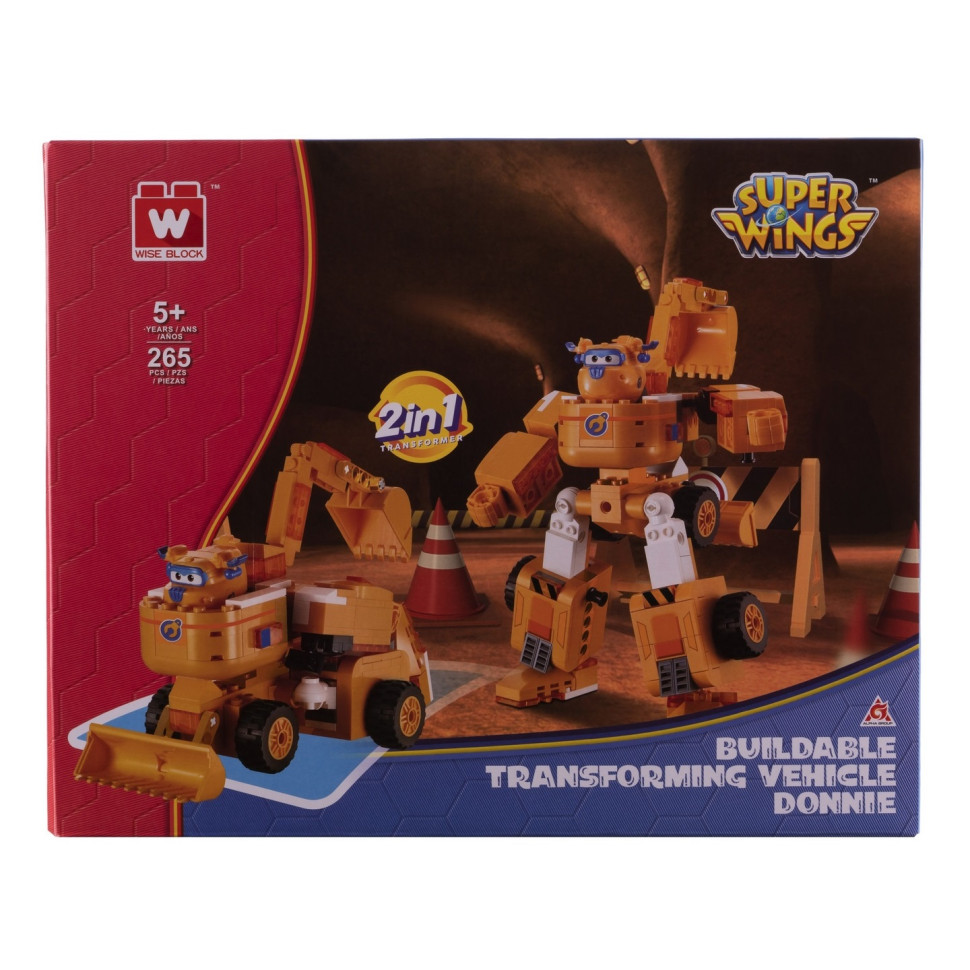 Конструктор-трансформер Super Wings Small Blocks 2-in-1 Buildable Transforming Vehicle Donnie, Донні EU385007