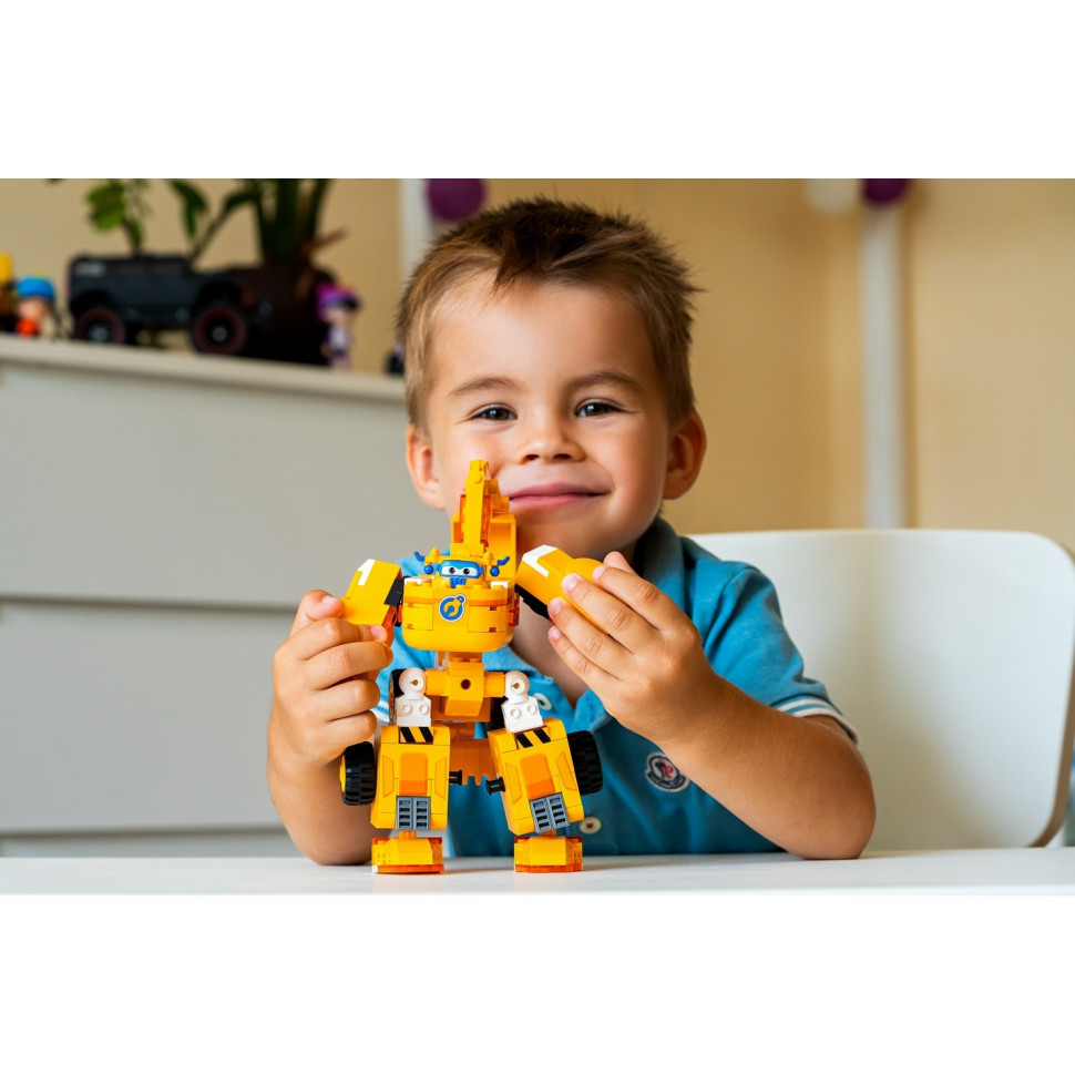 Конструктор-трансформер Super Wings Small Blocks 2-in-1 Buildable Transforming Vehicle Donnie, Донні EU385007