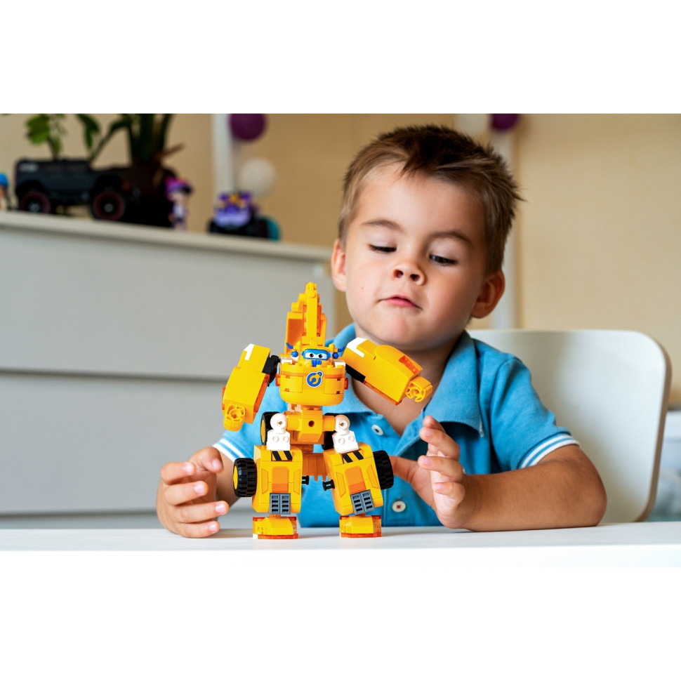 Конструктор-трансформер Super Wings Small Blocks 2-in-1 Buildable Transforming Vehicle Donnie, Донні EU385007