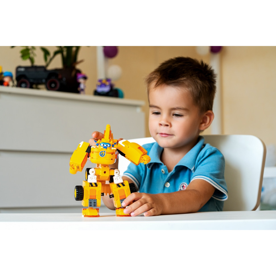 Конструктор-трансформер Super Wings Small Blocks 2-in-1 Buildable Transforming Vehicle Donnie, Донні EU385007