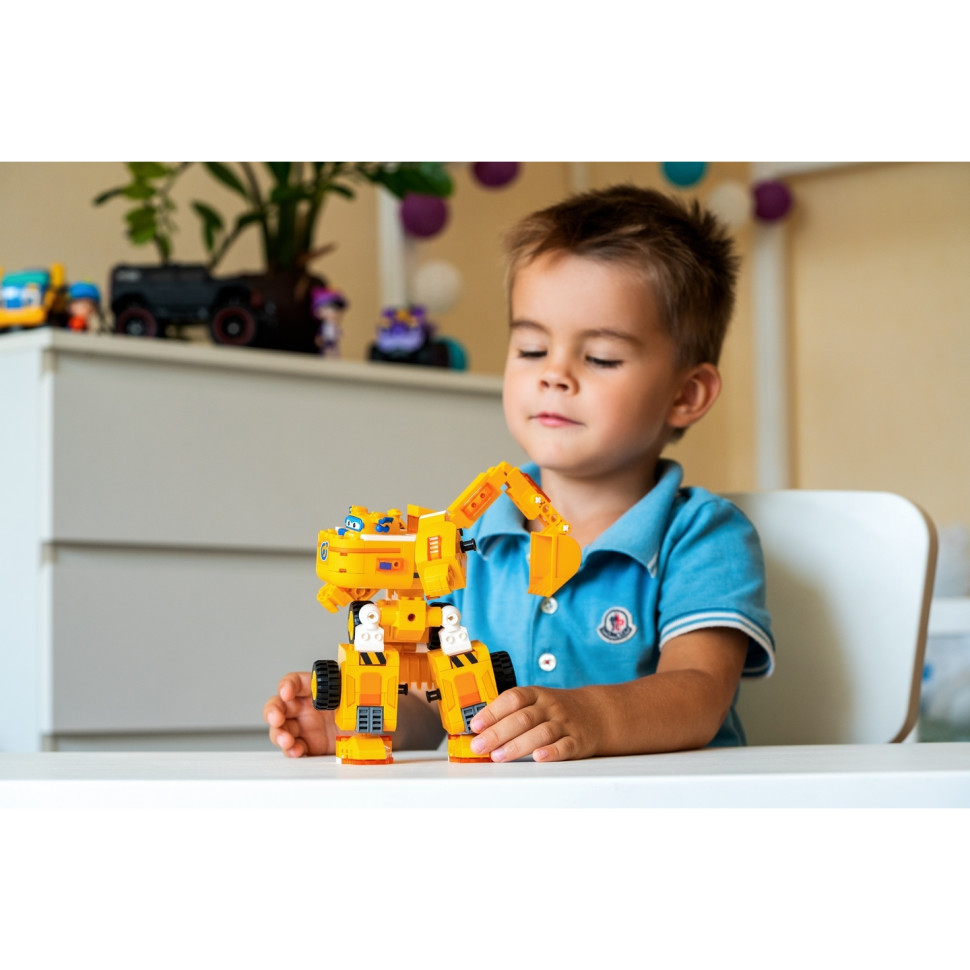 Конструктор-трансформер Super Wings Small Blocks 2-in-1 Buildable Transforming Vehicle Donnie, Донні EU385007