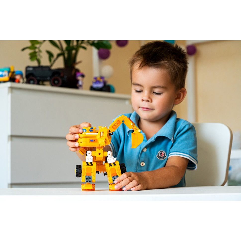 Конструктор-трансформер Super Wings Small Blocks 2-in-1 Buildable Transforming Vehicle Donnie, Донні EU385007