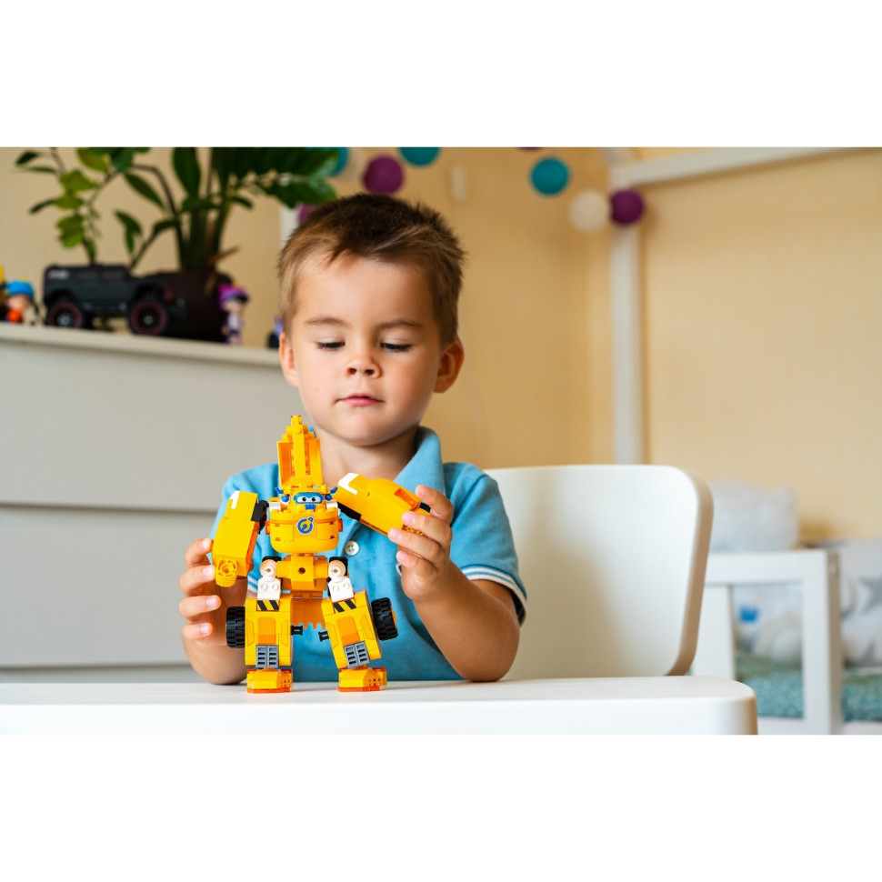 Конструктор-трансформер Super Wings Small Blocks 2-in-1 Buildable Transforming Vehicle Donnie, Донні EU385007