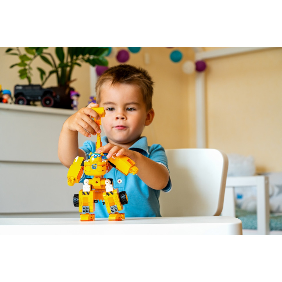 Конструктор-трансформер Super Wings Small Blocks 2-in-1 Buildable Transforming Vehicle Donnie, Донні EU385007