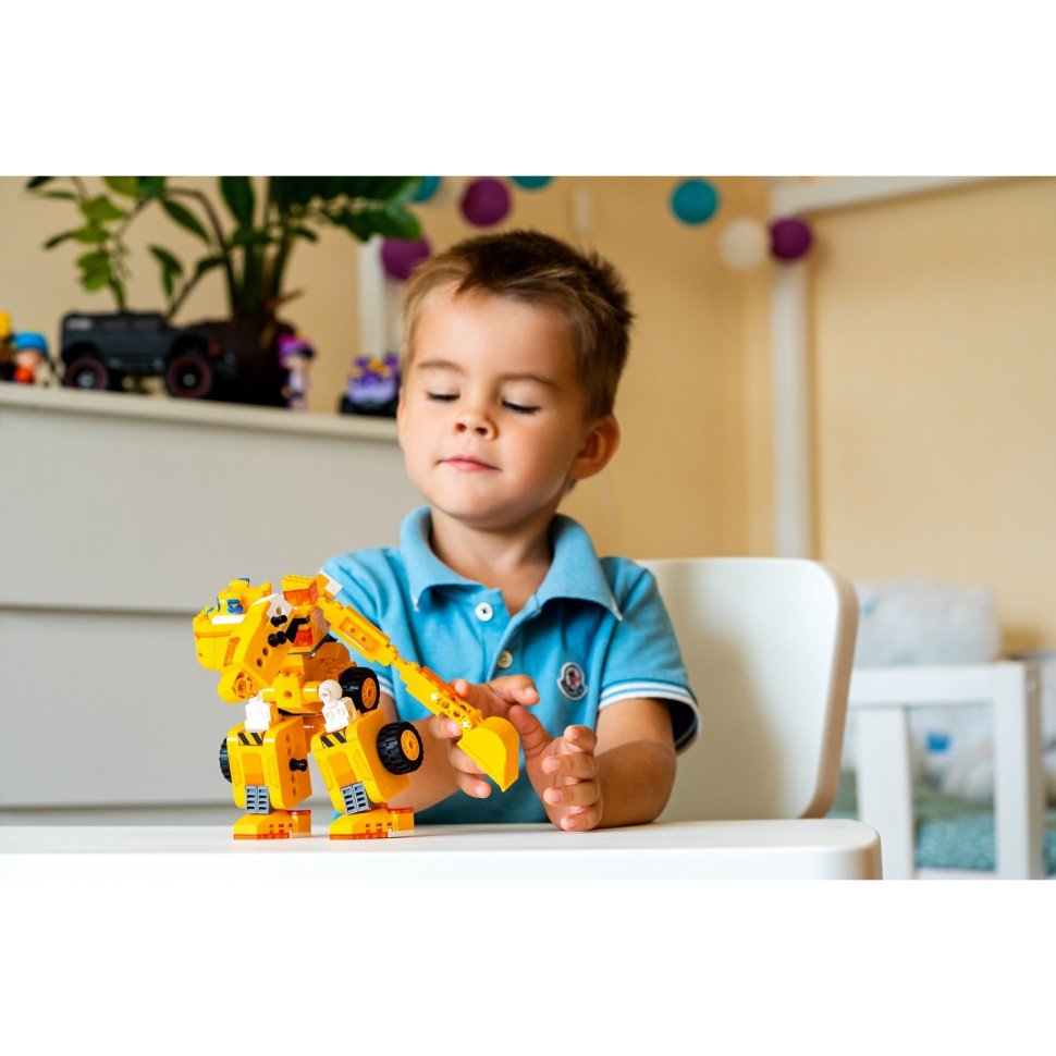 Конструктор-трансформер Super Wings Small Blocks 2-in-1 Buildable Transforming Vehicle Donnie, Донні EU385007