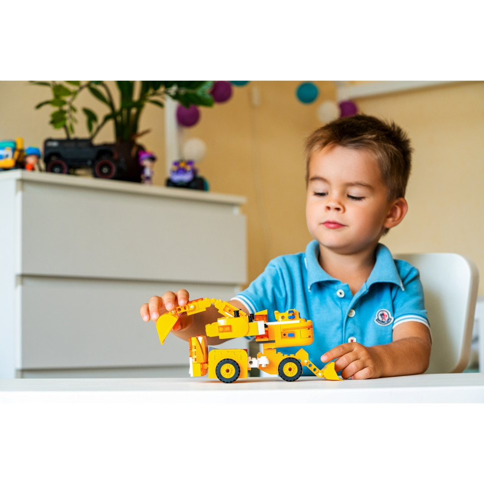 Конструктор-трансформер Super Wings Small Blocks 2-in-1 Buildable Transforming Vehicle Donnie, Донні EU385007
