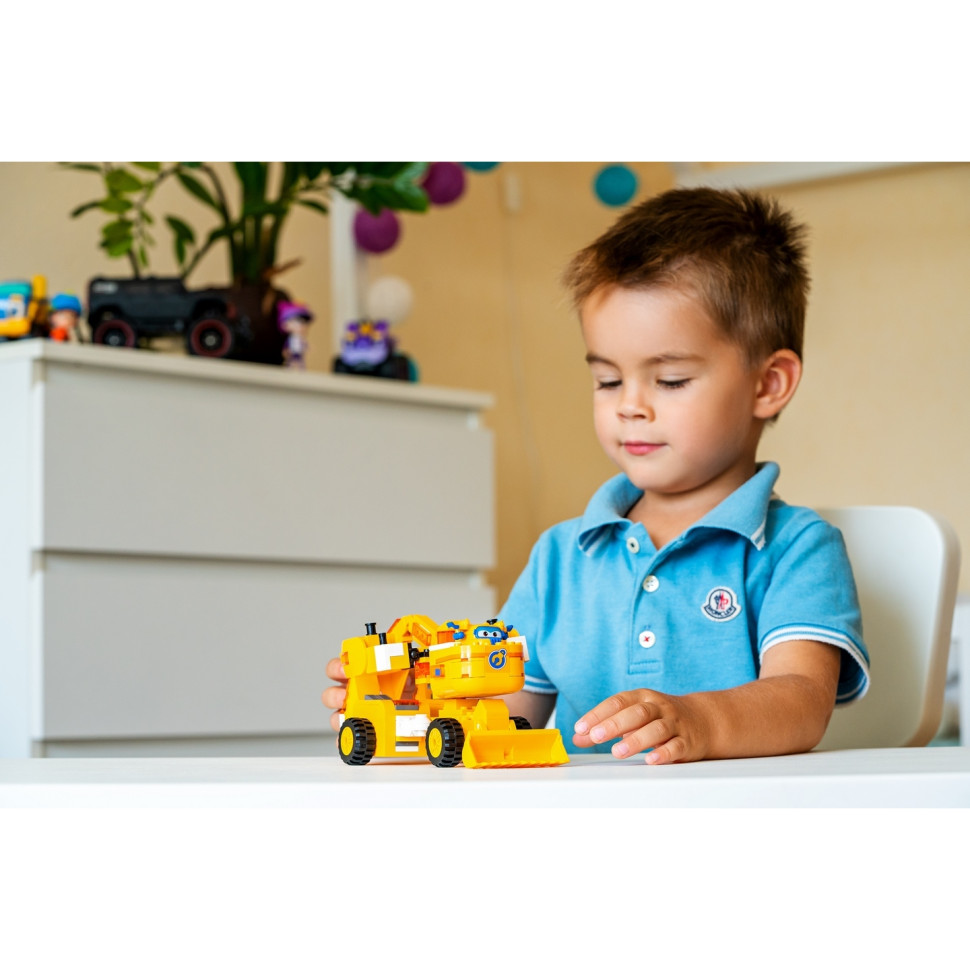 Конструктор-трансформер Super Wings Small Blocks 2-in-1 Buildable Transforming Vehicle Donnie, Донні EU385007