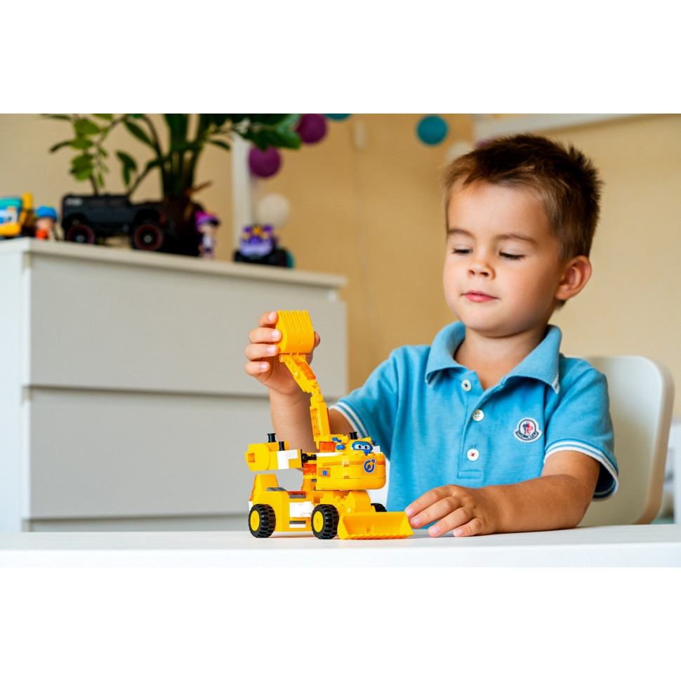 Конструктор-трансформер Super Wings Small Blocks 2-in-1 Buildable Transforming Vehicle Donnie, Донні EU385007