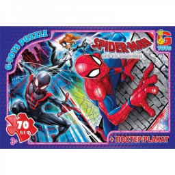 Дитячий пазл "Людина-павук" G-Toys SM884 плакат 70 елементів