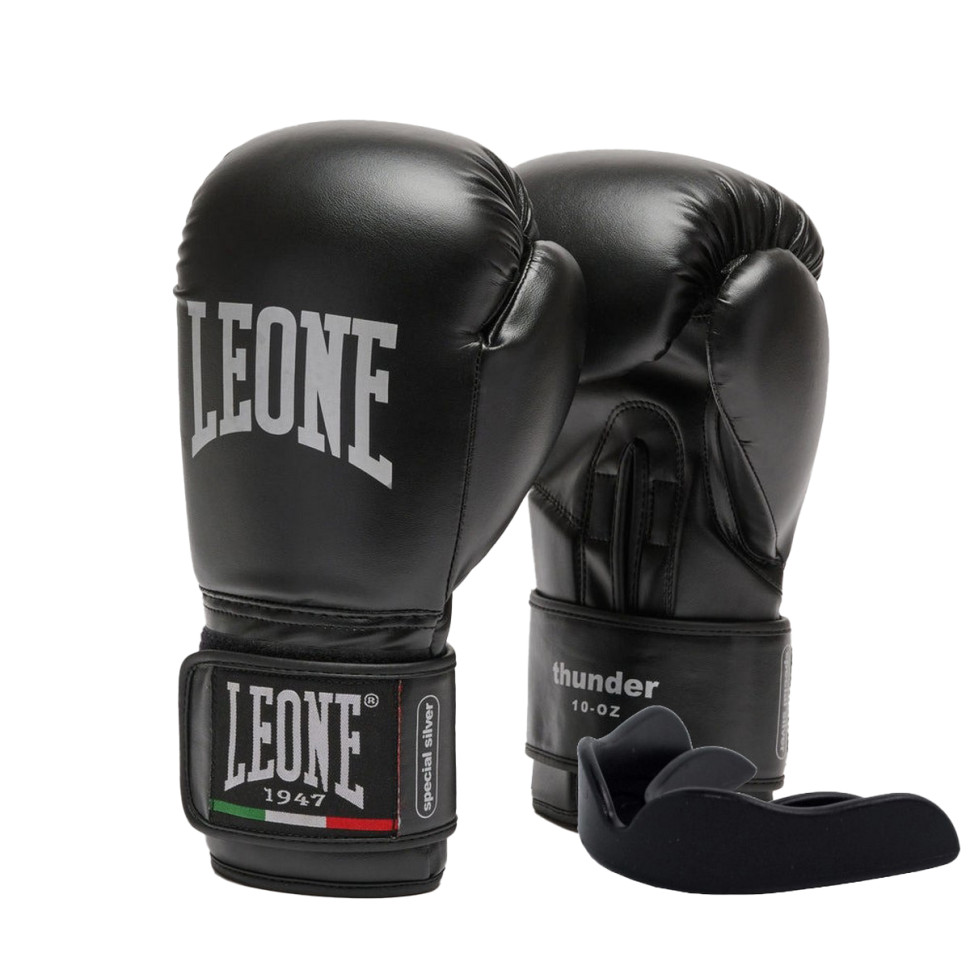 Боксерські рукавиці GN383 THUNDER Leone GN383_Black_10oz 10 унцій (капа в комплекті)