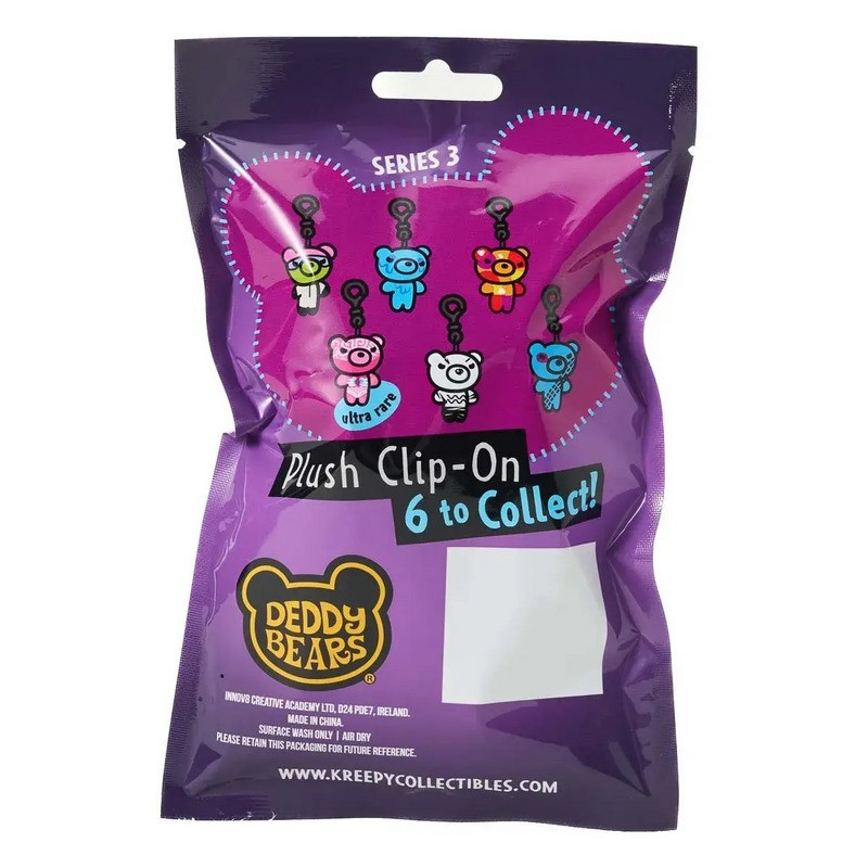 Дитяча іграшка-сюрприз плюшева з кліпсою Deddy Bears DB318PQ