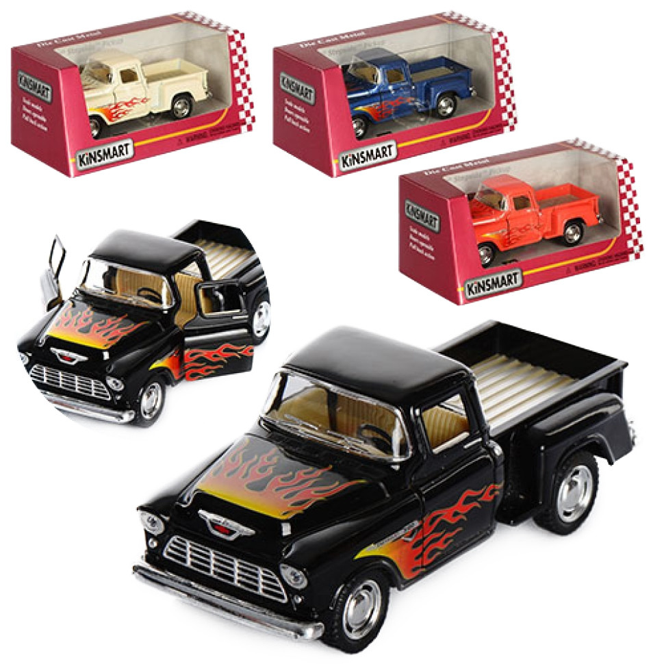 Машинка металлическая Пикап Chevy Stepside (1955) Kinsmart KT5330FW инерционная 1:32