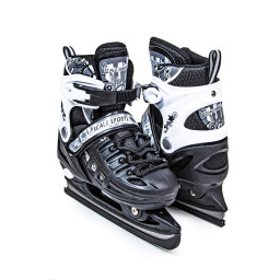 Коньки детские раздвижные Scale Sport Black коньки черные, размер 29-33