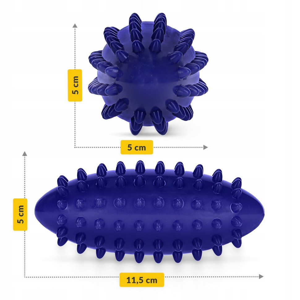Мяч массажный огурец Spike Bean 4FIZJO P-5905973403306 Blue 11.5 x 5 см 