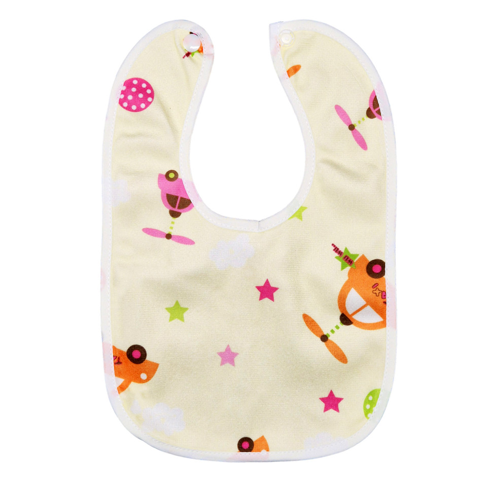 Детский тканевый слюнявчик Mega Zayka MGZ-0600-19 на кнопке