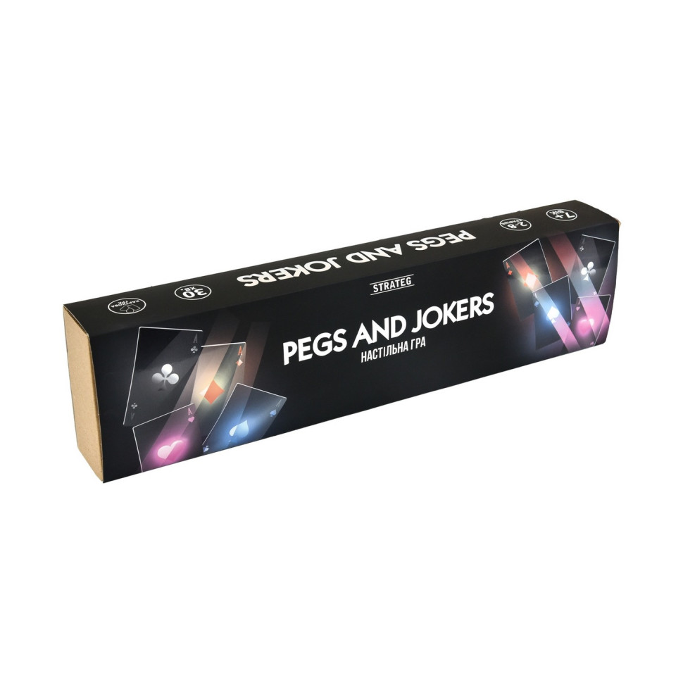 Настільна гра Pegs and Jokers Strateg 30348 картки 108 штук, інструкція