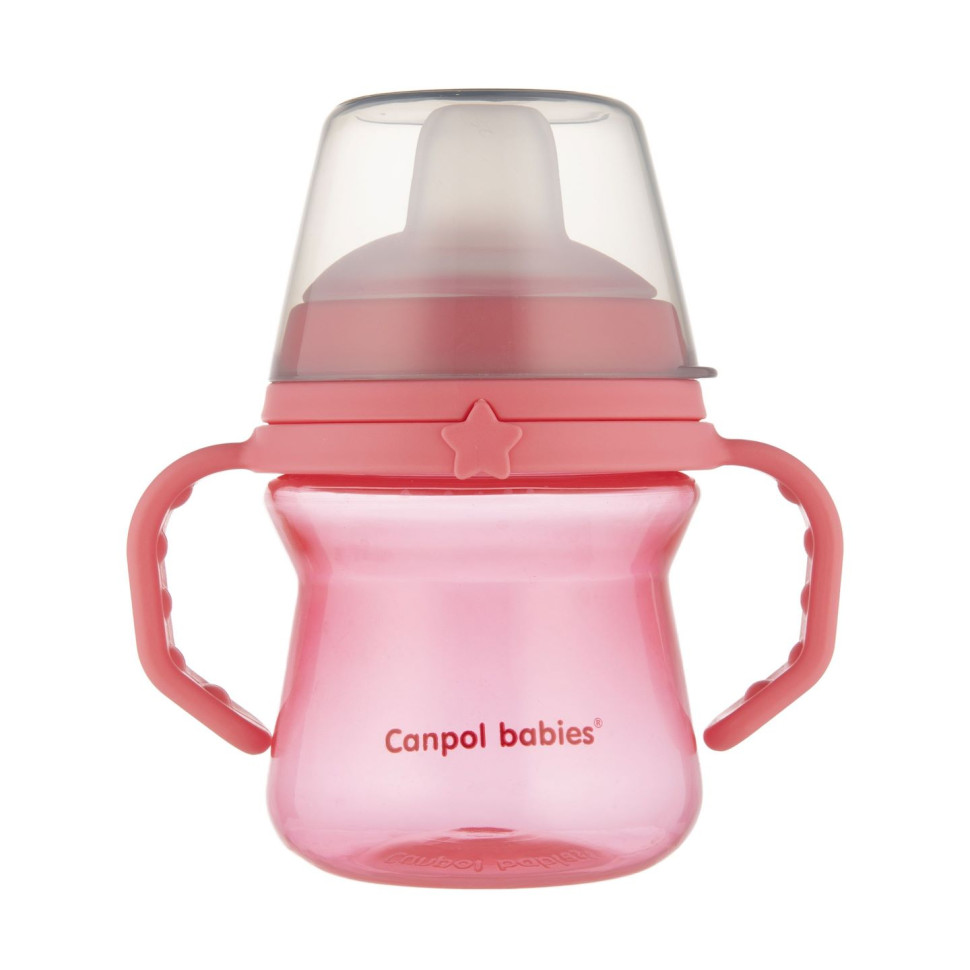 Кружка тренувальна з силіконовим носиком FirstCup Canpol babies 56/614_pin 150 мл