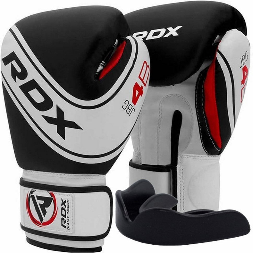 Боксерські рукавиці 4B Robo Kids RDX Inc Limited JBG-4B-6oz, White/Black 6 унцій (капа в комплекті)