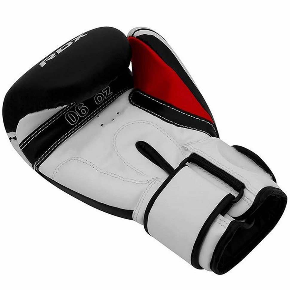 Боксерські рукавиці 4B Robo Kids RDX Inc Limited JBG-4B-6oz, White/Black 6 унцій (капа в комплекті)