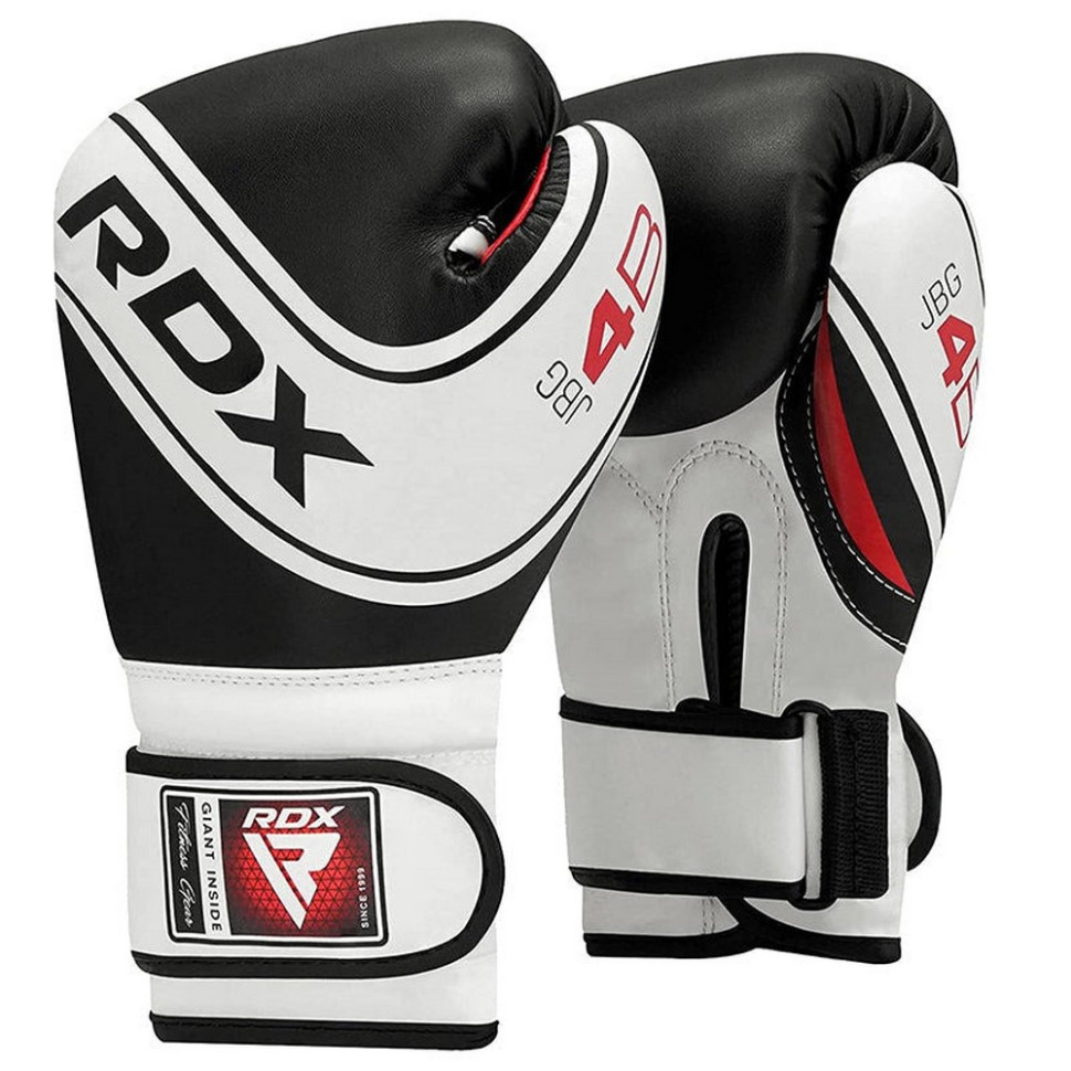 Боксерські рукавиці 4B Robo Kids RDX Inc Limited JBG-4B-6oz, White/Black 6 унцій (капа в комплекті)