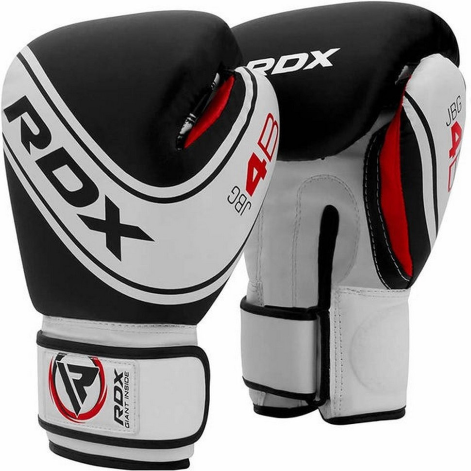 Боксерські рукавиці 4B Robo Kids RDX Inc Limited JBG-4B-6oz, White/Black 6 унцій (капа в комплекті)