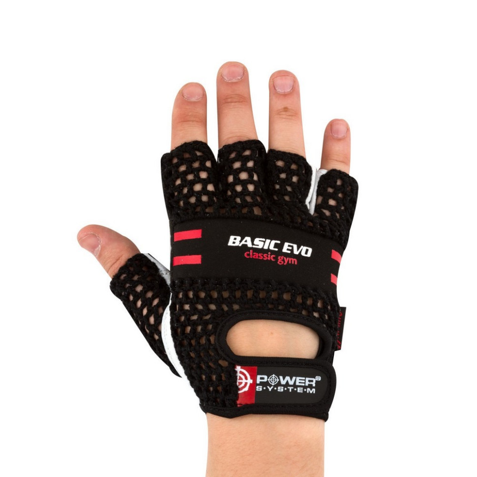 Перчатки для фитнеса Basic EVO Power System PS_2100E_XS_Black/Red, XS 20 см