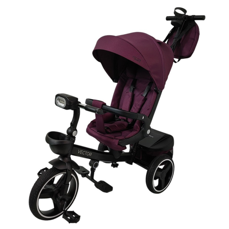 Детский трехколесный велосипед VECTOR El Camino ME 1162-1 Purple, с родительской ручкой