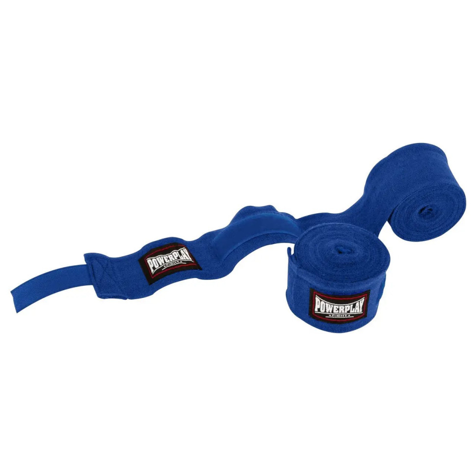 Бинты для бокса PowerPlay PP_3046_4,5m_Blue, Сині (4,5 м)
