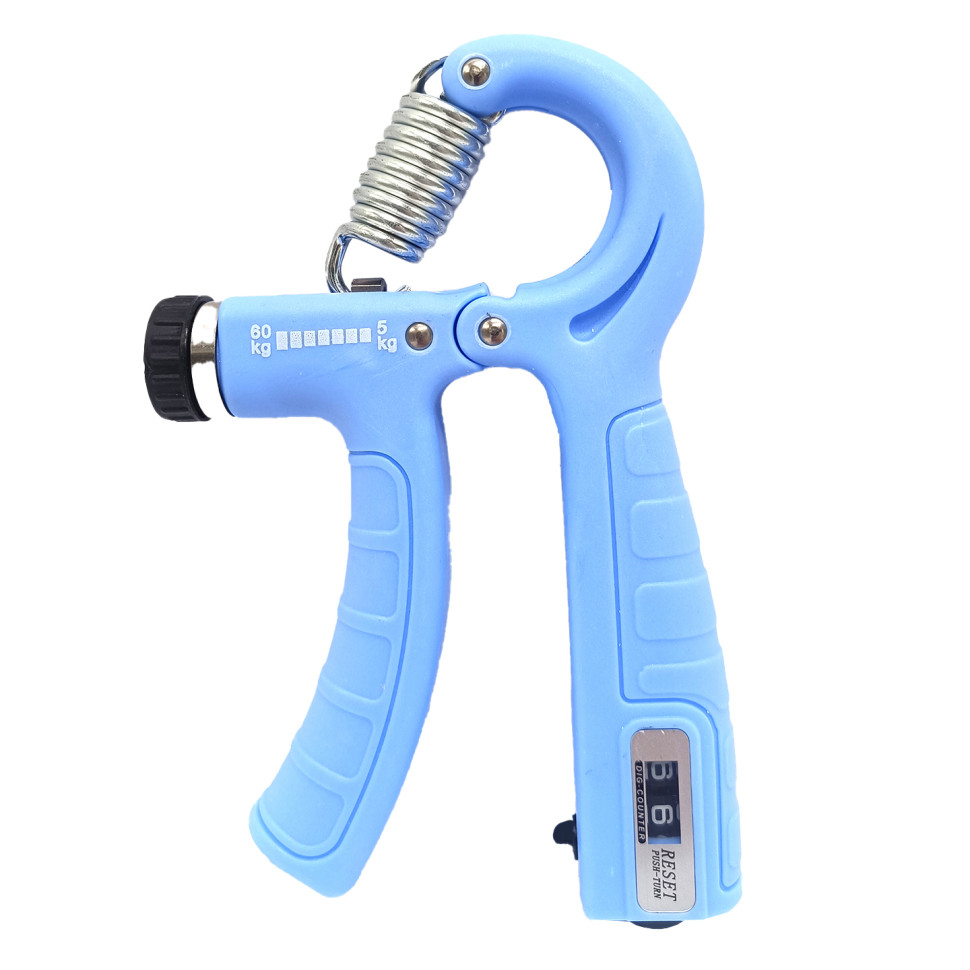 Эспандер кистевой со счетчиком Bambi MS 4122-3(Light-Blue), нагрузка 5-60 кг