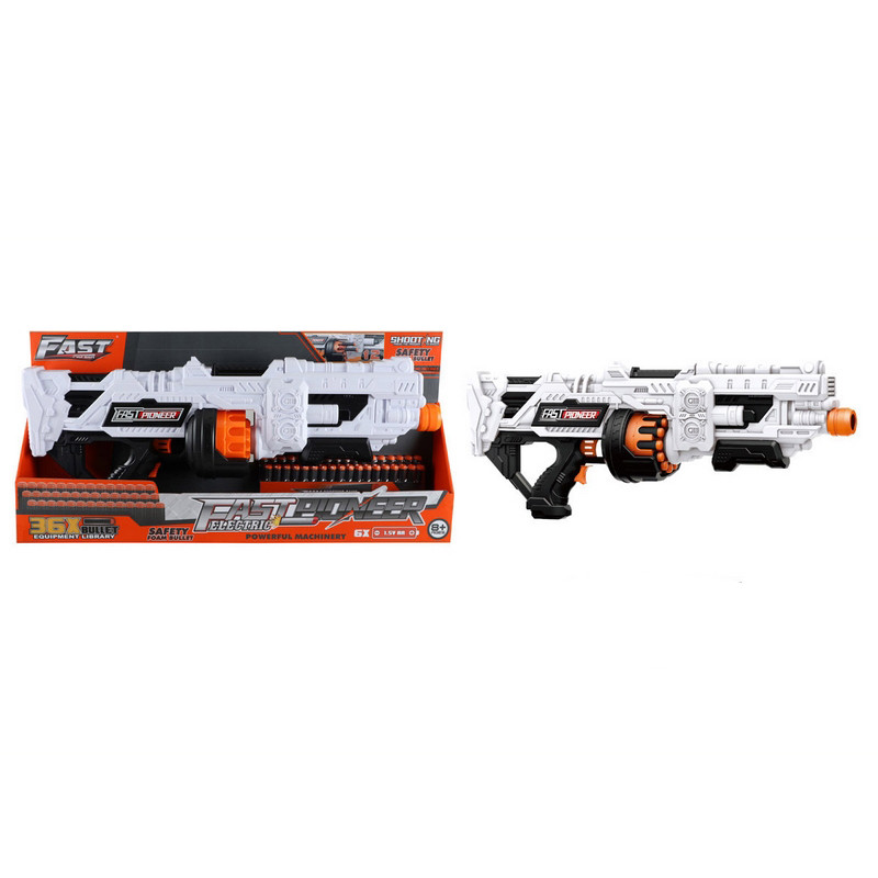 Іграшковий кулемет автоматичний Blaster BIG515 барабан на батарейках з м'якими патронами