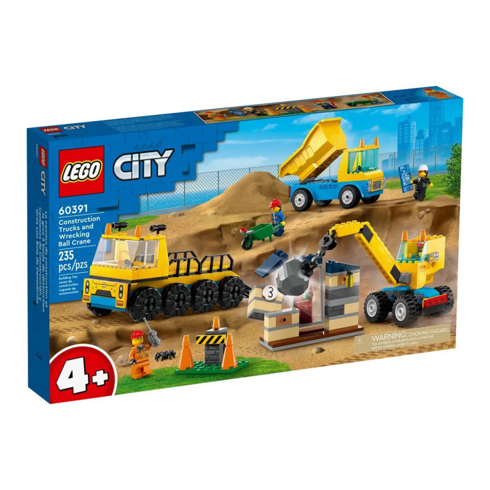 Конструктор Строительный грузовик и шаровидный кран LEGO 60391, 235 деталей