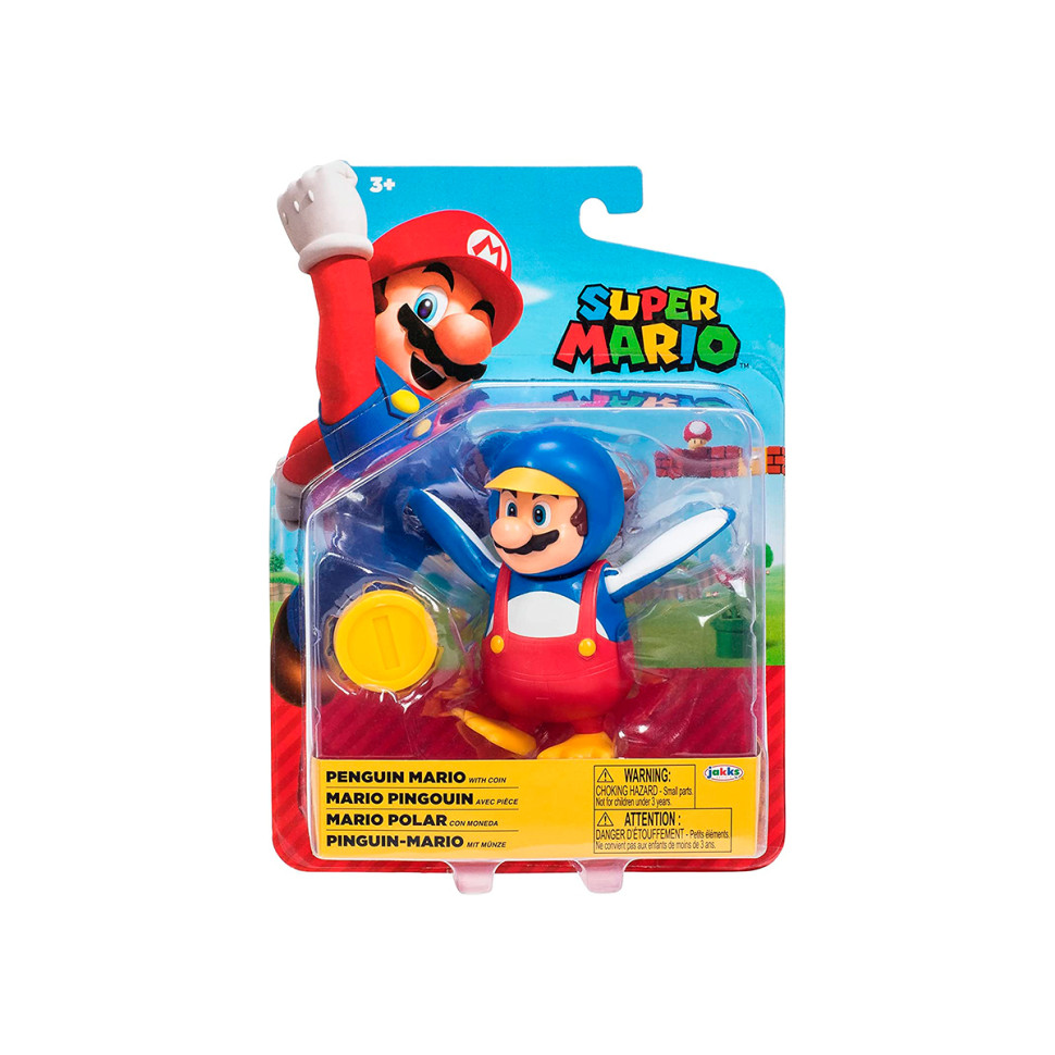 Игровая фигурка МАРИО-ПИНГВИН SUPER MARIO 40824i 10 см с аксессуарами
