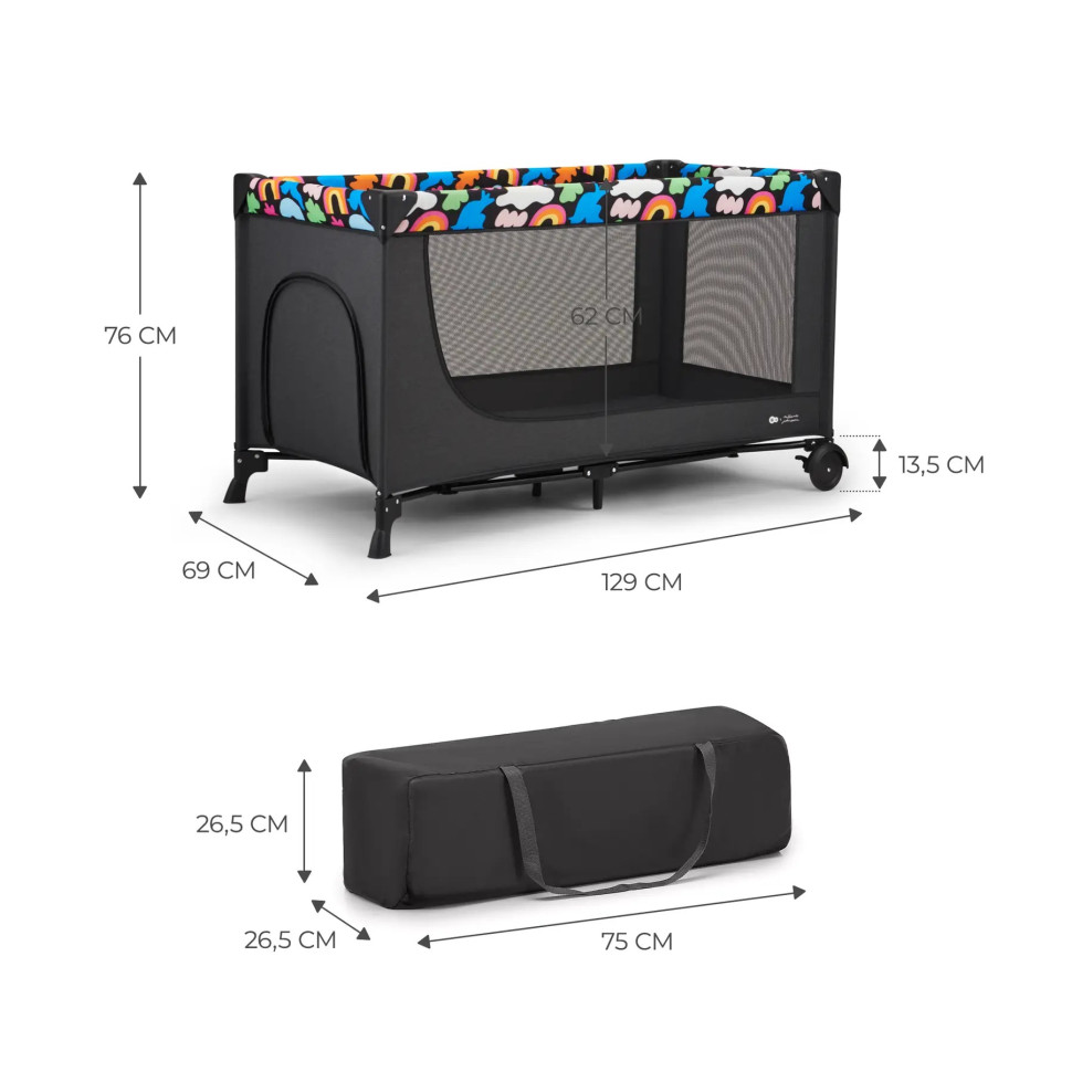 Дитяче ліжко-манеж Joy 2 Happy Shapes Kinderkraft KLJOY02HAP00000