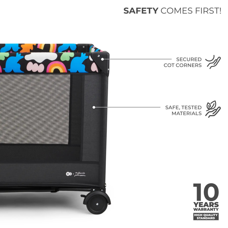 Дитяче ліжко-манеж Joy 2 Happy Shapes Kinderkraft KLJOY02HAP00000