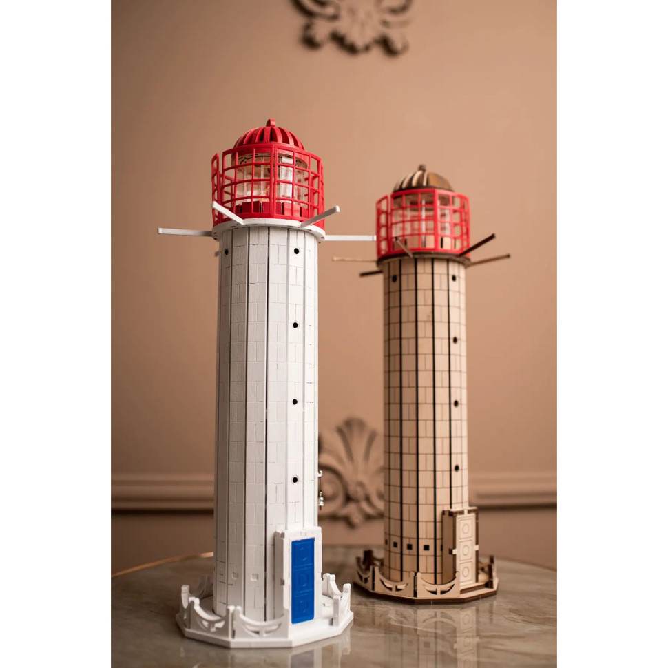 Деревянный 3D конструктор маяк Воронцовский (Украина, Одесса) Timberplay TMP-005, 99 деталей