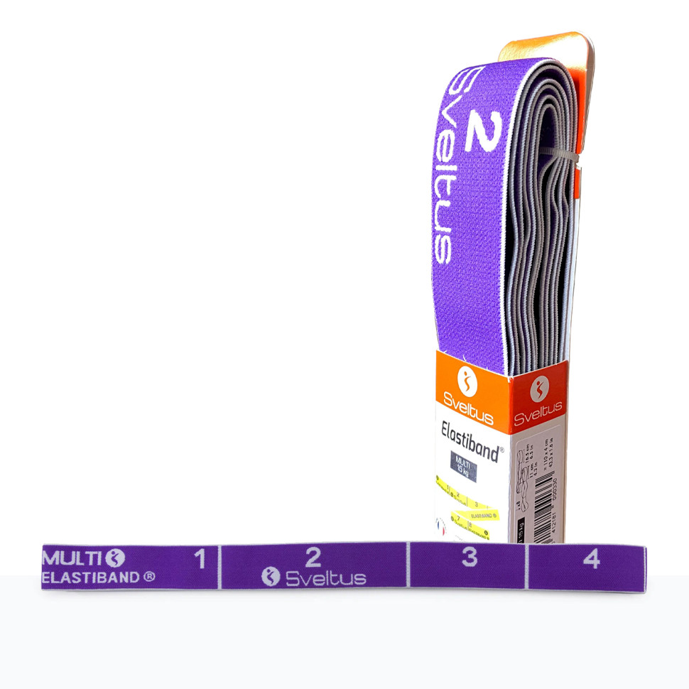 Еспандер для фітнесу Multi Elastiband Sveltus SLTS-0033 фіолетовий, 15кг + QR код