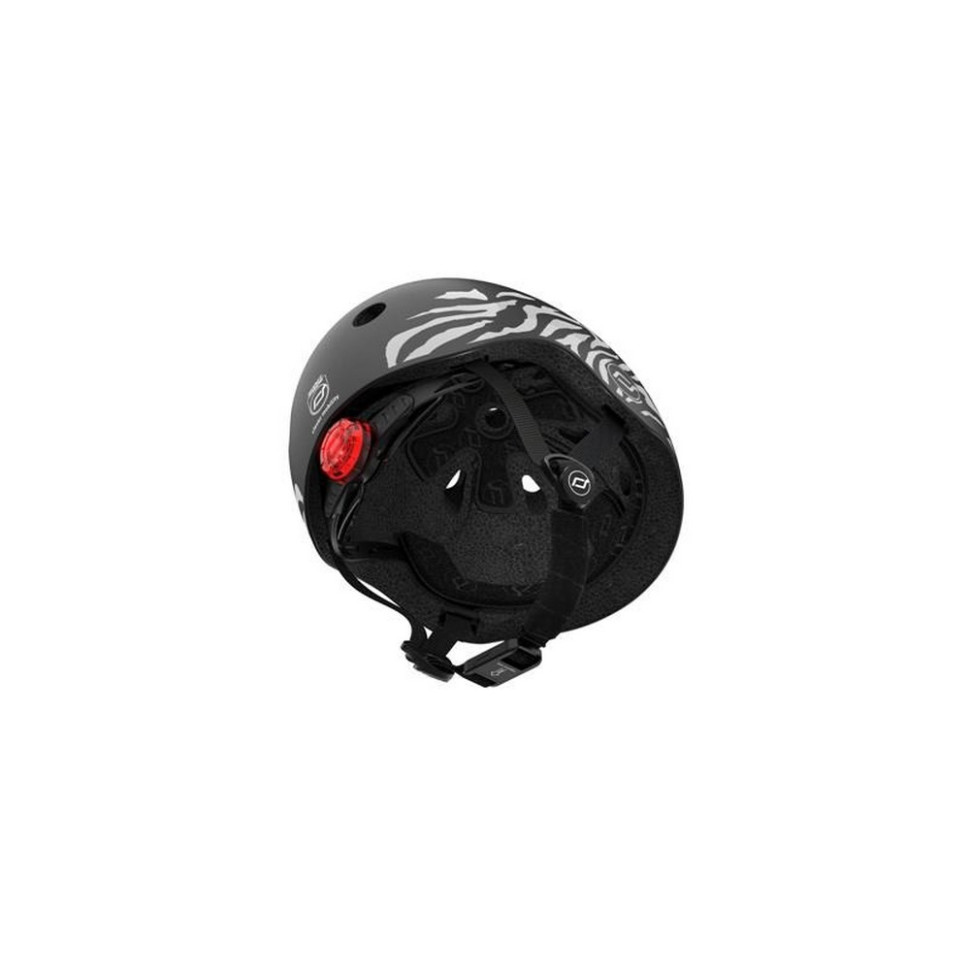 Шлем защитный детский Scoot and Ride SR-181206-ZEBRA, зебра, с фонариком, 45-51 см