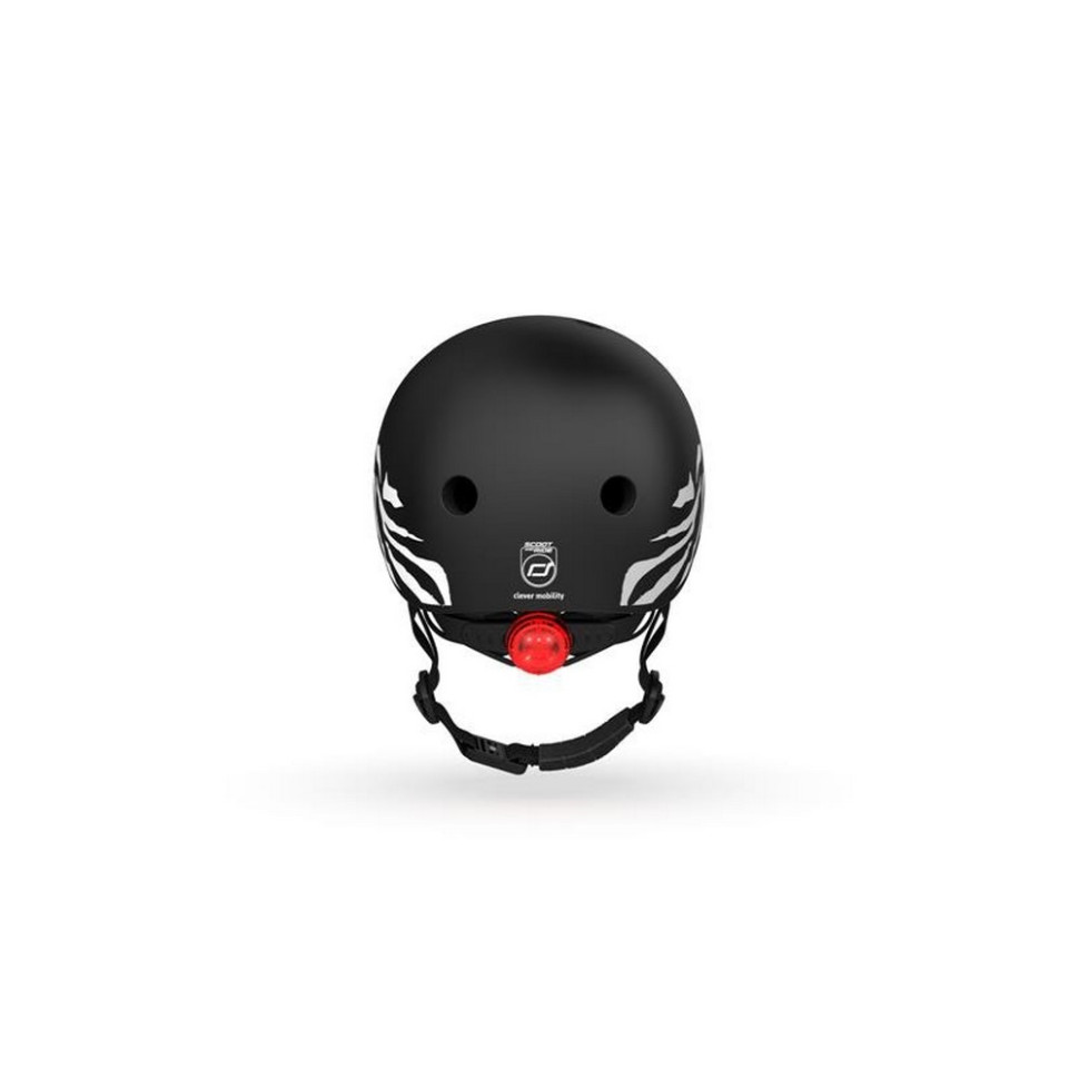 Шлем защитный детский Scoot and Ride SR-181206-ZEBRA, зебра, с фонариком, 45-51 см