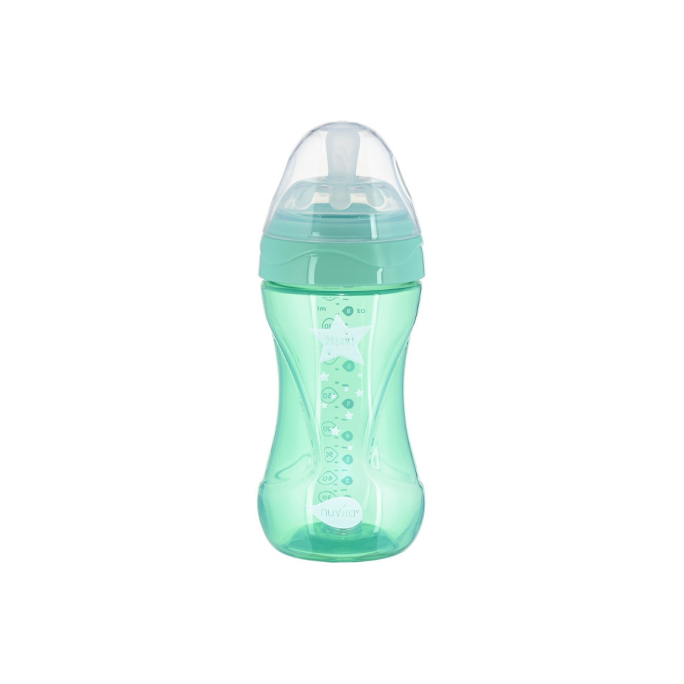 Дитяча пляшечка Nuvita 6032 Mimic Cool 250мл 3+ Антиколікова зелена NV6032GREEN