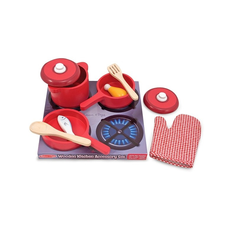 Ігровий набір дерев'яного посуду Melissa&Doug MD12610, 2 каструлі