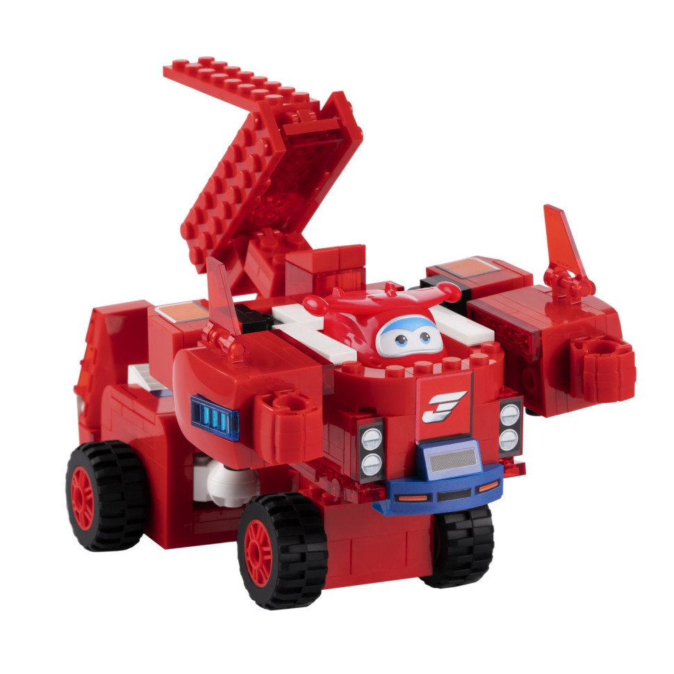 Конструктор-трансформер Super Wings Small Blocks 2-in-1 Buildable Transforming Vehicle Jett, Джетт EU385005