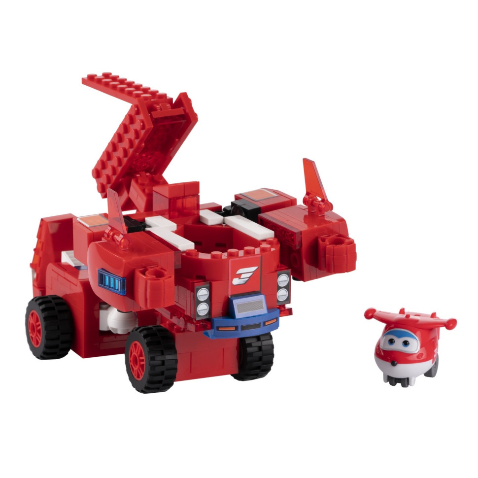 Конструктор-трансформер Super Wings Small Blocks 2-in-1 Buildable Transforming Vehicle Jett, Джетт EU385005