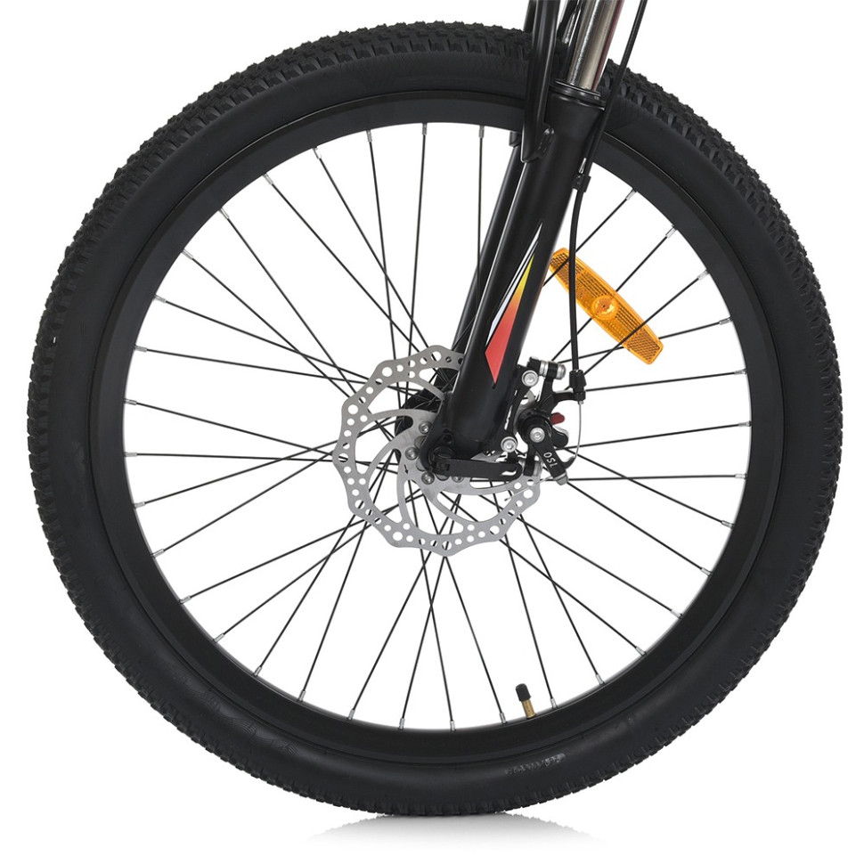 Велосипед PROF1 MTB2401-1, 24 дюймів, алюмінієва рама 11 Shimano 21SP червоно-чорний 
