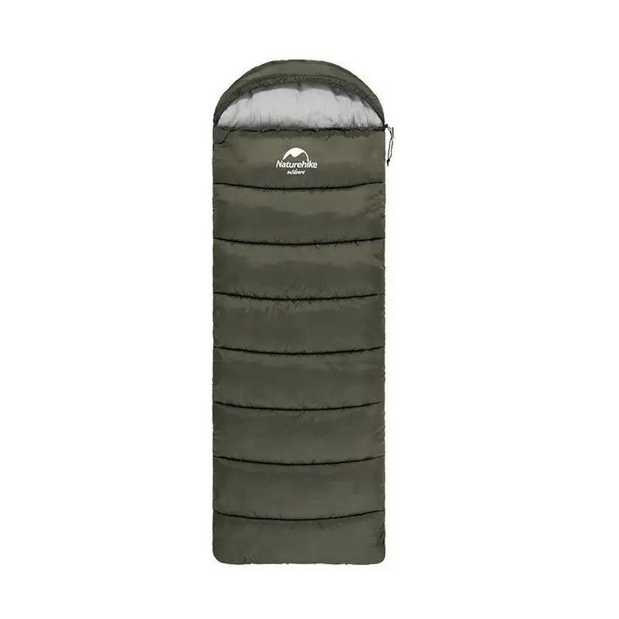 Спальник із капюшоном U250 NH20MSD07 Naturehike 6927595767214-L (6°C), лівий, темно-зелений
