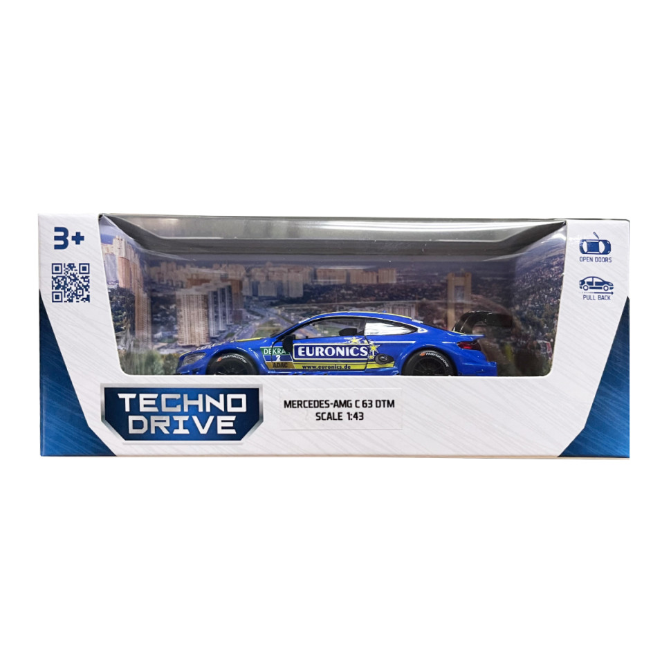 Машинка инерционная MERCEDES-AMG C63 DTM TechnoDrive 250355 масштаб 1:43
